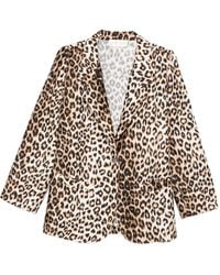 La Prestic Ouiston - Leopard-Print Single-Breasted Blazer - Lyst