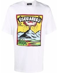 DSquared² - Graphic-Print Cotton T-Shirt - Lyst