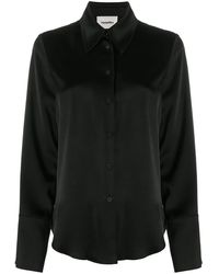 Nanushka - Mandine Satin Long-Sleeved Shirt - Lyst