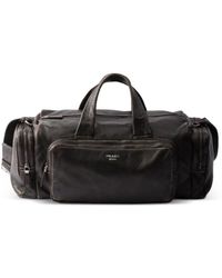 Prada - Nappa Leather Duffel Bag - Lyst