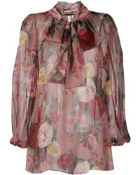 Dolce & Gabbana Bluse mit Blumen-Print - Mehrfarbig