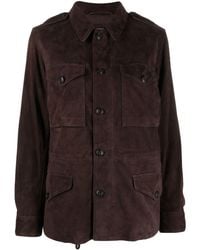 Polo Ralph Lauren - Button-up Leather Jacket - Lyst