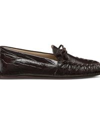 Stuart Weitzman - Bow Embossed Loafers - Lyst