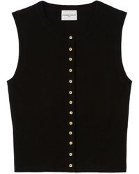 Claudie Pierlot - Haut En Maille À Boutonnière - Lyst