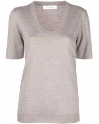 Liska - Round-Neck Knitted Top - Lyst