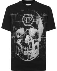 Philipp Plein - Overhemd Verfraaid Met Doodskop - Lyst