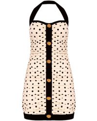 Balmain - Polka Dot-print Mini Dress - Lyst