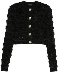 Balmain - Tweed Cardigan - Lyst