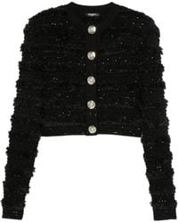 Balmain - Tweed Cardigan - Lyst
