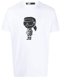 Karl Lagerfeld - T-Shirt mit Ikonik Karl-Print - Lyst