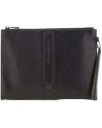 Piquadro - Logo-Plaque Clutch Bag - Lyst