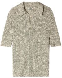 Sandro - Marl Cotton Knit Polo Shirt - Lyst