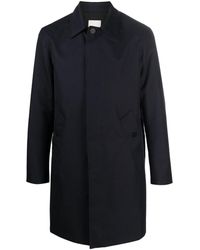 Sandro - Concealed Fastening Single-breasted Coat - Lyst