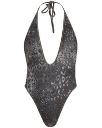 DIESEL - Audrey-Utlt Animal-Print Swimsuit - Lyst