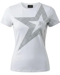John Richmond - Rhinestone-Embellished Star-Motif T-Shirt - Lyst
