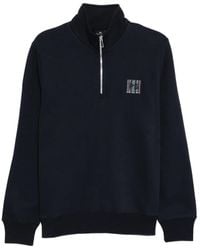 Paul Smith - Logo-Embroidered Zipped Sweatshirt - Lyst