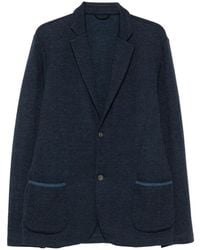 Gran Sasso - Herringbone-Knit Single-Breasted Wool Blazer - Lyst