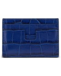 Tom Ford - Crocodile-Effect Leather Card Holder - Lyst