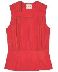 Plan C - Pleated Vest Top - Lyst