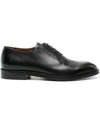 ZEGNA - Almond-Toe Leather Derby Shoes - Lyst