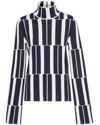 Ferragamo - High Neck Jacquard Sweater - Lyst