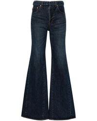 Sacai - Belted Mid-Rise Flared Jeans - Lyst