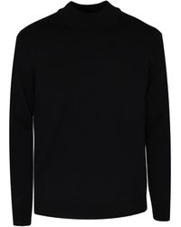 Tombolini - High-Neck Wool Sweater - Lyst
