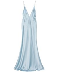 The New Arrivals Ilkyaz Ozel - Claudie V-Neck Feather Maxi Dress - Lyst