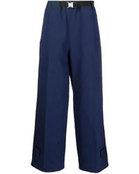 Sacai - Clip-Belt Wide-Leg Trousers - Lyst