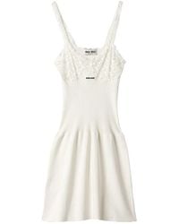 Miu Miu - Cotton And Lace Dress - Lyst