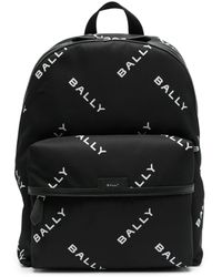 Bally - Code Logo-print Backpack - Lyst