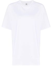 Totême - Straight T-Shirt aus Baumwolle - Lyst