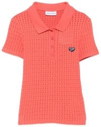 Maison Labiche - Heart-Appliqué Polo Shirt - Lyst