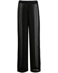 Saint Laurent - Silk Straight-Leg Trousers - Lyst