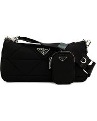 Prada - Bolso De Hombro Con Logo Triangular De Esmalte - Lyst