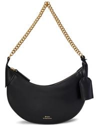 Polo Ralph Lauren - Small Logo-Stamp Leather Cross Body Bag - Lyst