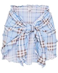 Burberry - Check-pattern Short Sarong - Lyst