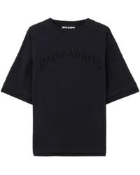 Palm Angels - Embroidered Curved-Logo Double T-Shirt - Lyst
