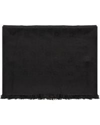 Ferragamo - Gancini-Pattern Fringed Scarf - Lyst