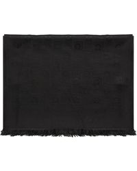 Ferragamo - Gancini-Pattern Fringed Scarf - Lyst