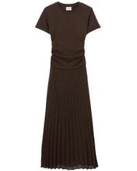 Claudie Pierlot - Robe Plissée À Design Bi-Matière - Lyst