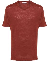 Boglioli - Crew-neck Linen T-shirt - Lyst