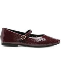 Linda Baumann - Perforated Ballet Flats - Lyst