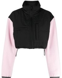 Alexander Wang - Panelled Zip-up Cropped Jacket - Lyst