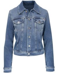 AG Jeans - Spread-collar Denim Jacket - Lyst