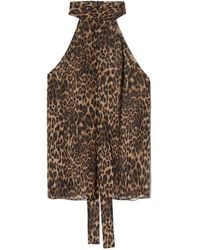 Nili Lotan - Neckholder-Top mit Leoparden-Print - Lyst