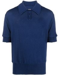 Maison Margiela - Four-stitch Knitted Polo Shirt - Lyst