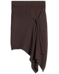Lemaire - Buttoned Asymmetric Skirt - Lyst
