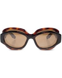 Balenciaga - Double-Frame Oval-Shaped Sunglasses - Lyst