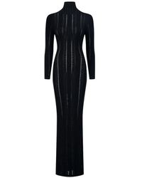 Vaillant Studio - Mirages High-Neck Long-Sleeve Maxi Dress - Lyst